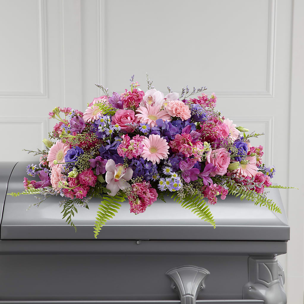 Glorious Garden Casket Spray – Sandy Run Sndwich Shop And Florist Llc, Gaston SC
