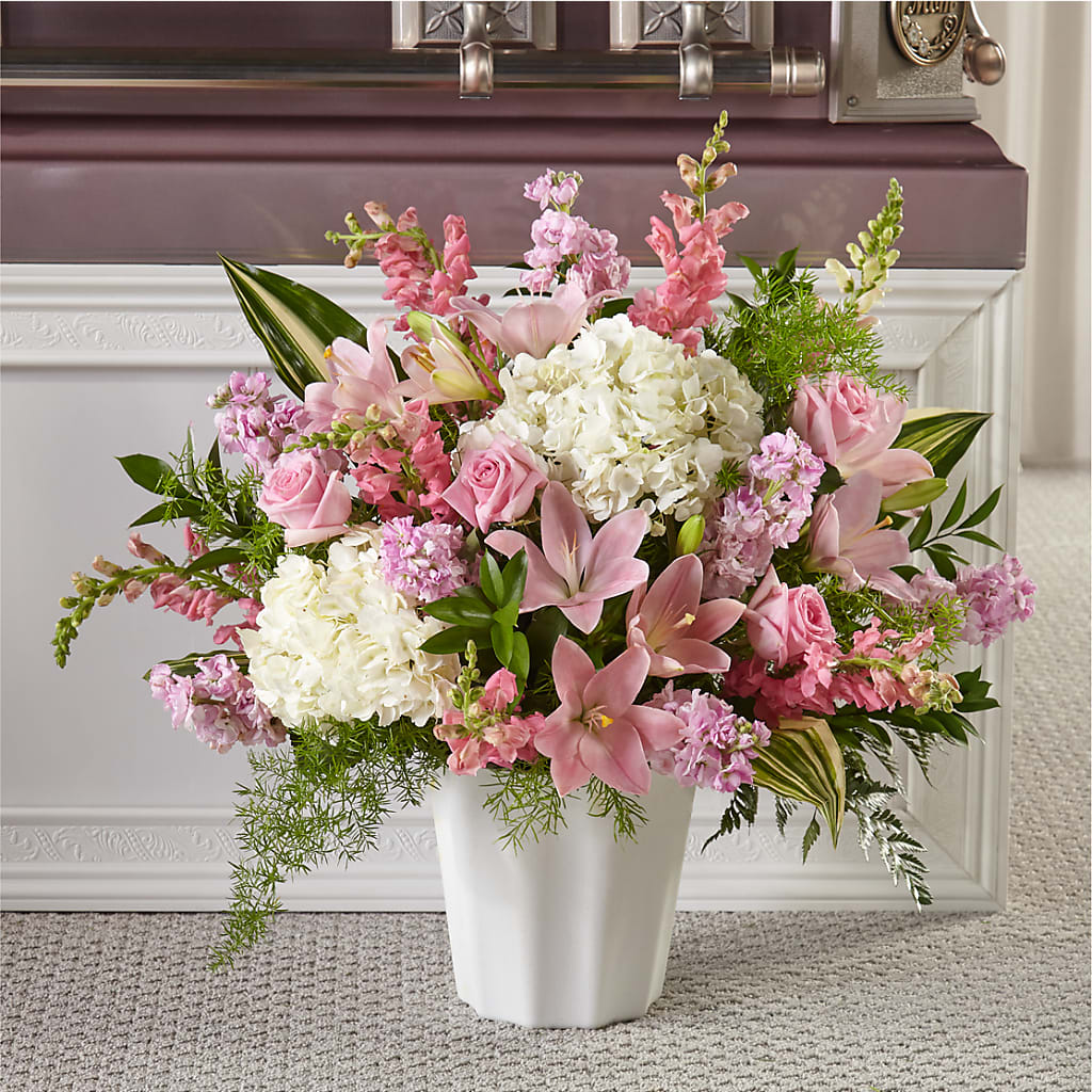 Simply Serene Floor Basket – Sandy Run Sndwich Shop And Florist Llc, Gaston SC