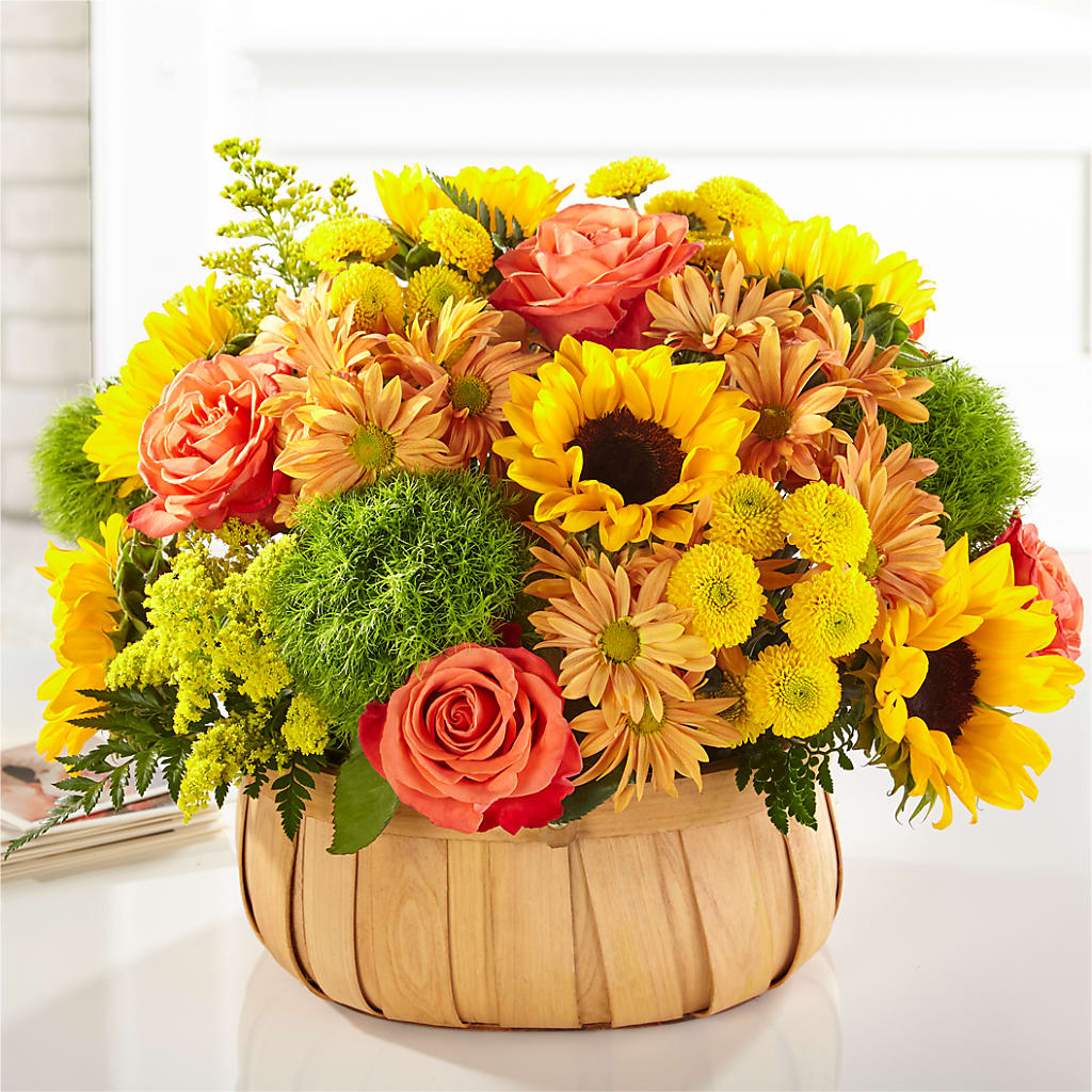 Harvest Sunflower Basket – Sandy Run Sndwich Shop And Florist Llc, Gaston SC