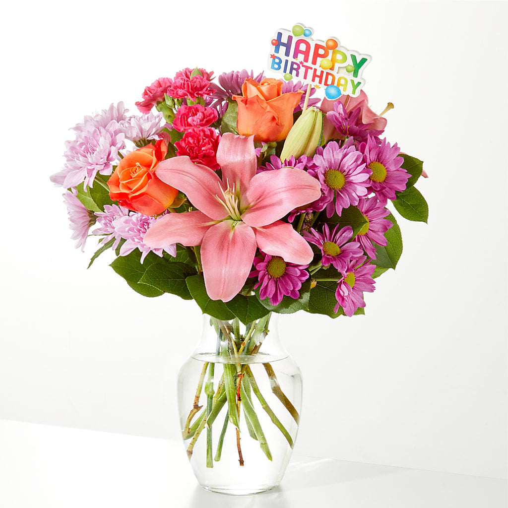 One and Only Bouquet & Happy Birthday Topper – Sandy Run Sndwich Shop And Florist Llc, Gaston SC