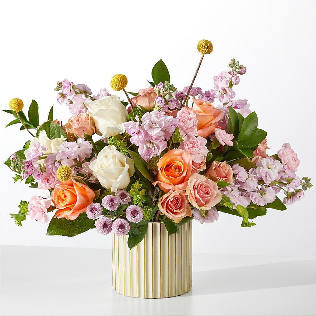 French Market Bouquet with Ivory Vase – Sandy Run Sndwich Shop And Florist Llc, Gaston SC