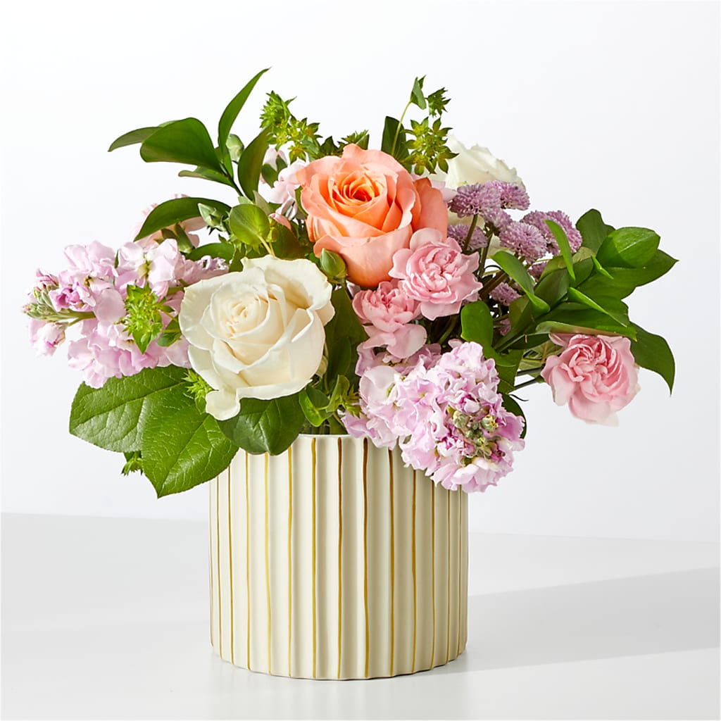 French Market Bouquet with Ivory Vase – Sandy Run Sndwich Shop And Florist Llc, Gaston SC