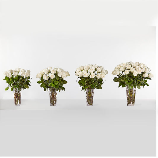 Long Stem White Rose Bouquet –  Sandy Run Sndwich Shop And Florist Llc, Gaston SC