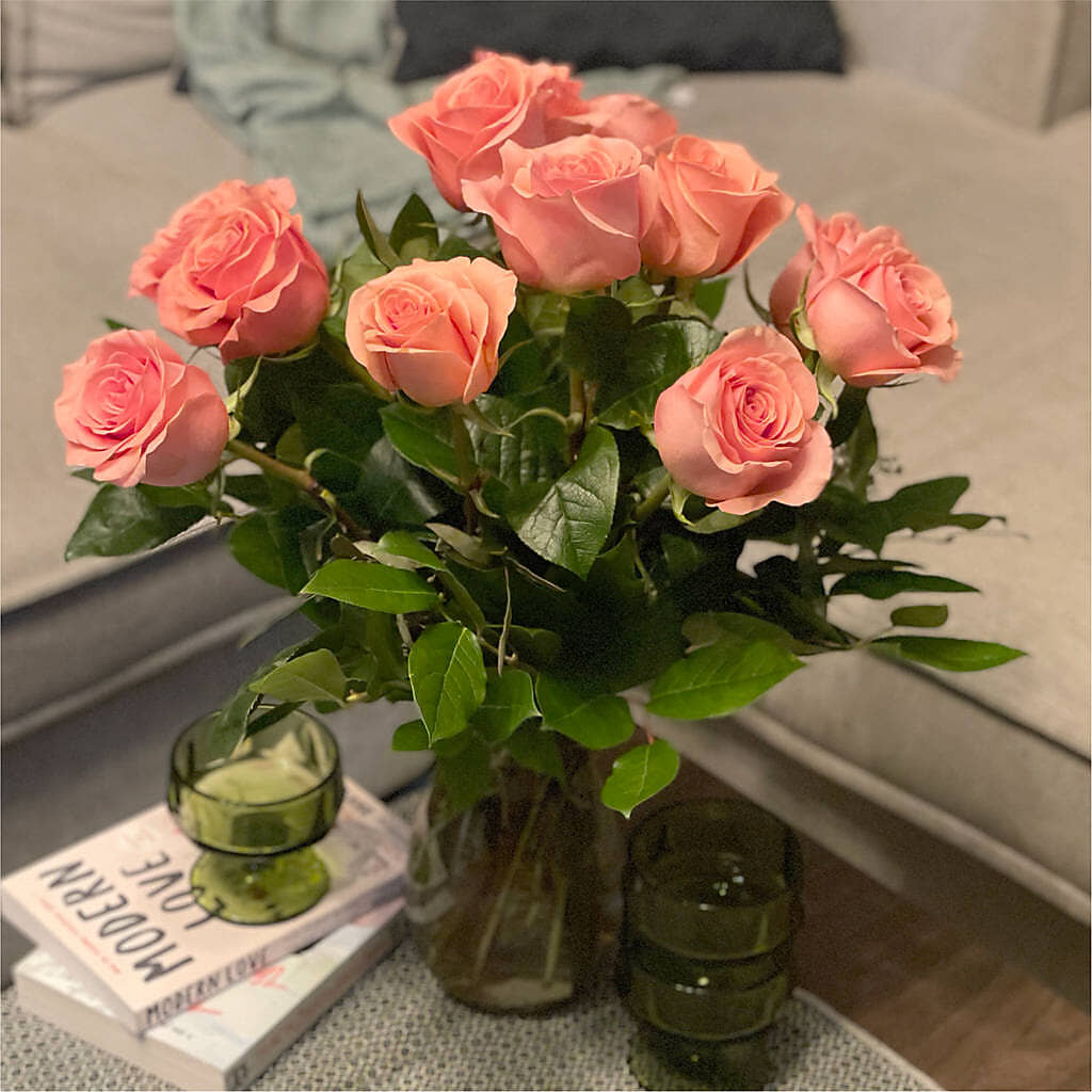 Long Stem Pink Rose Bouquet –  Sandy Run Sndwich Shop And Florist Llc, Gaston SC