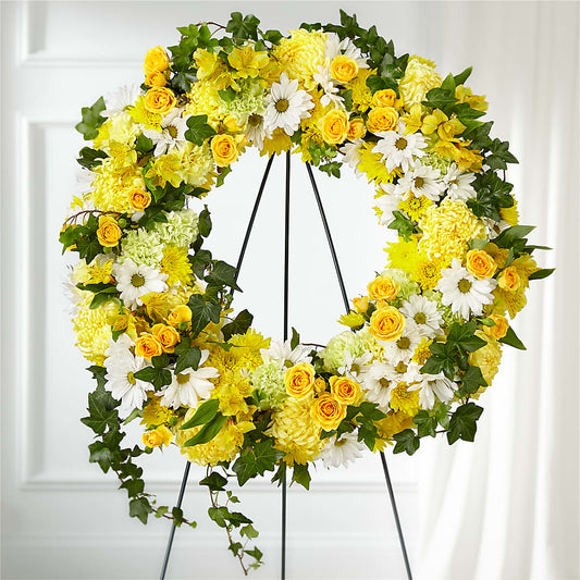 Golden Remembrance Wreath –  Sandy Run Sndwich Shop And Florist Llc, Gaston SC