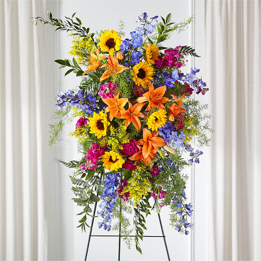 Sunlit Memories Standing Spray (Standard) –  Sandy Run Sndwich Shop And Florist Llc, Gaston SC