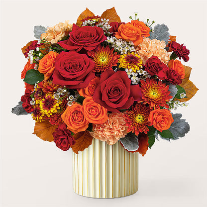 Merlot Bouquet with Ivory Vase –  Sandy Run Sndwich Shop And Florist Llc, Gaston SC