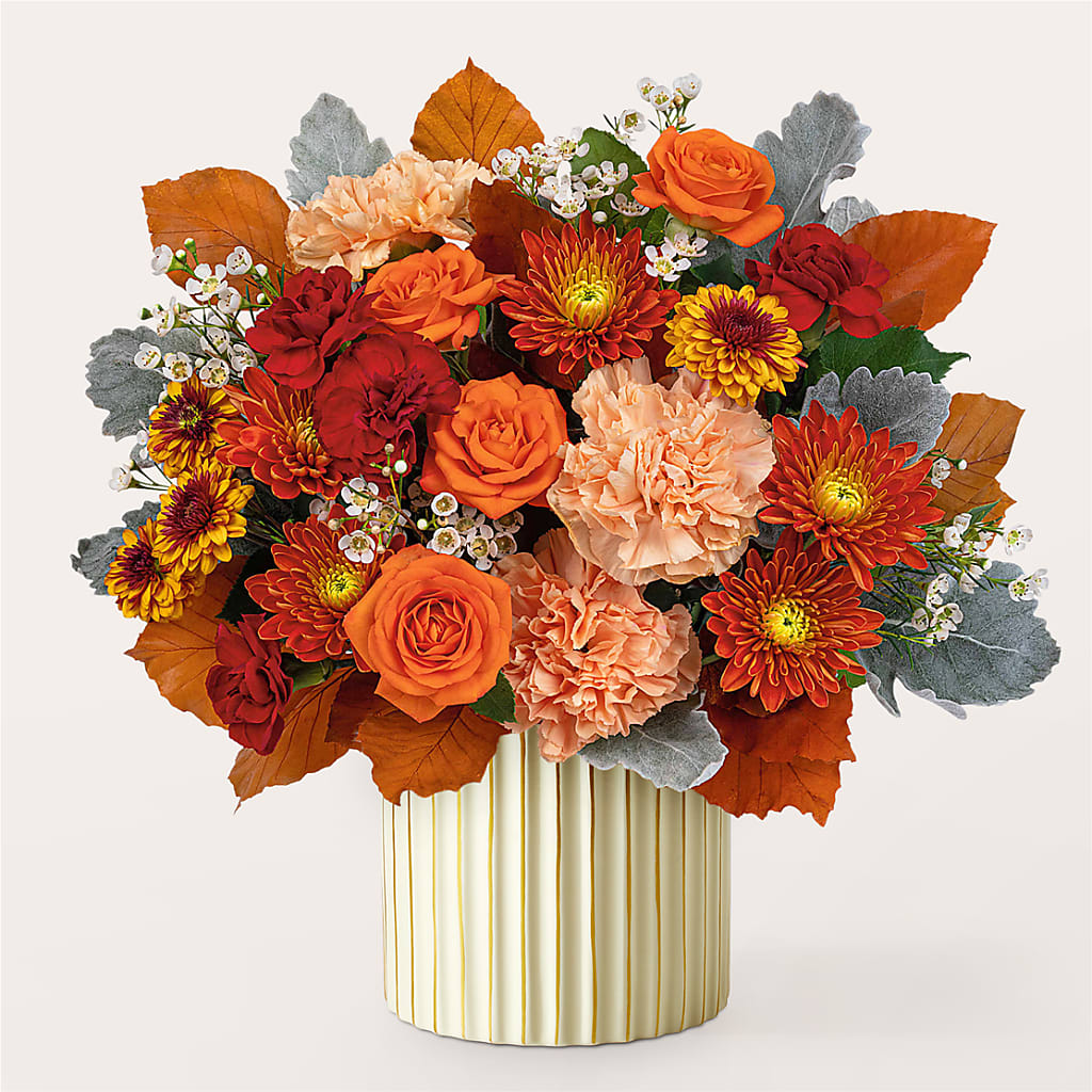 Merlot Bouquet with Ivory Vase –  Sandy Run Sndwich Shop And Florist Llc, Gaston SC