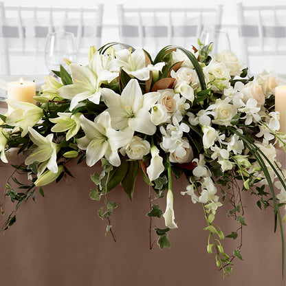 White Linen Arrangement –  Sandy Run Sndwich Shop And Florist Llc, Gaston SC